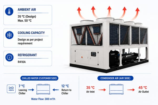 Air-cooled chiller operating conditions air-cooled chiller ambient temperature and leaving-water temperature