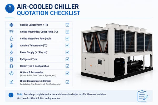 Air-cooled chiller quotation checklist air-cooled chiller supplier quotation comparison checklist