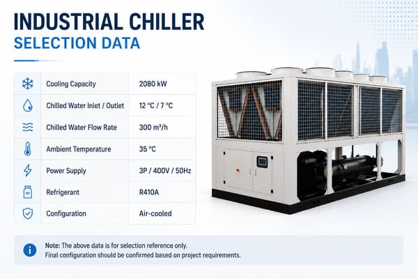 Industrial chiller selection data air-cooled chiller selection data for industrial procurement