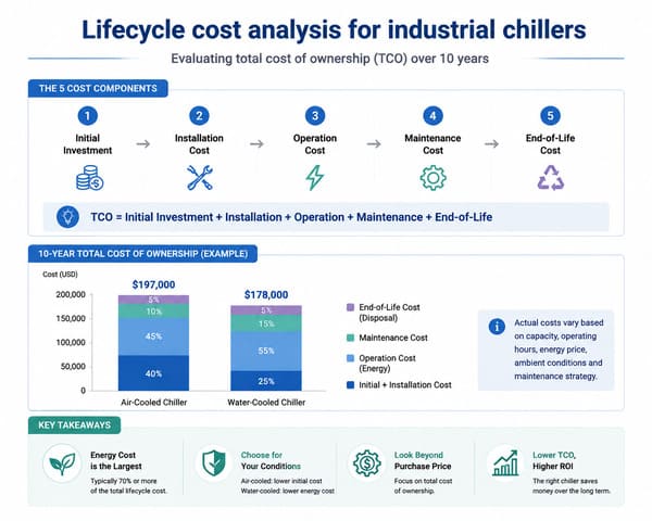 lifecycle cost disadvantages of air-cooled chillers
