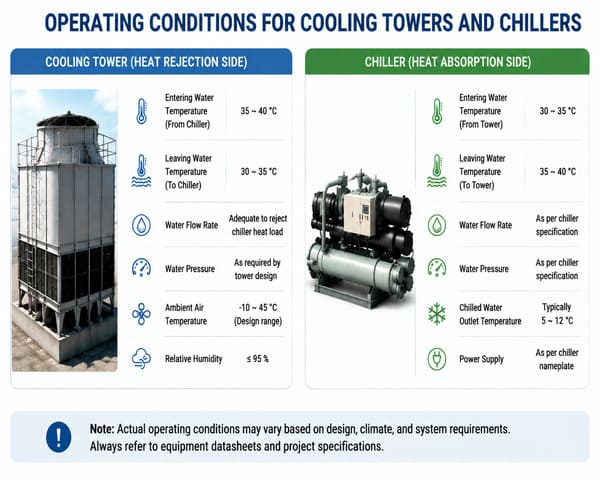 Operating conditions for cooling towers and chillers cooling towers and chillers operating conditions and wet-bulb temperature