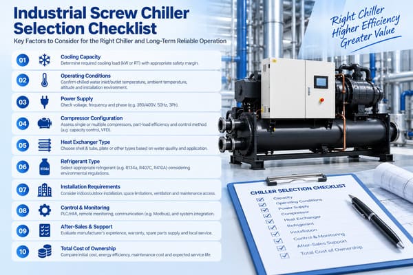 industrial screw chiller selection checklist