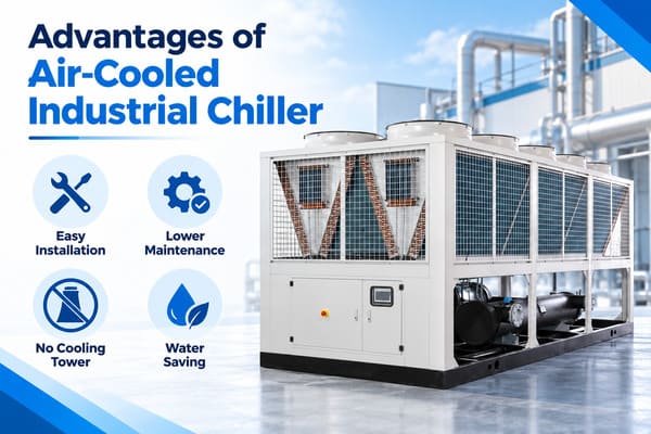 pros of air-cooled chillers for factory cooling