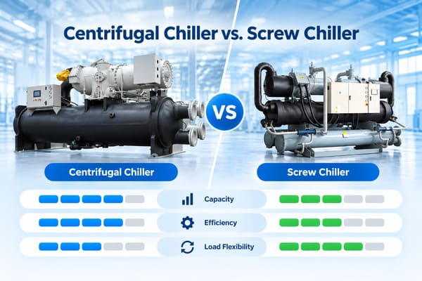 centrifugal chiller and screw chiller comparison for industrial cooling