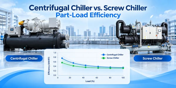 centrifugal chiller and screw chiller part-load efficiency