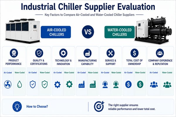 air-cooled chillers and water-cooled chillers supplier evaluation