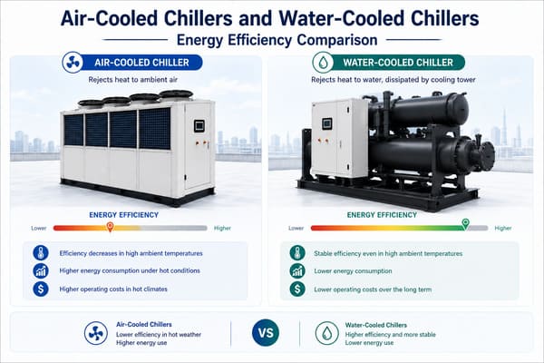 air-cooled chillers and water-cooled chillers energy efficiency